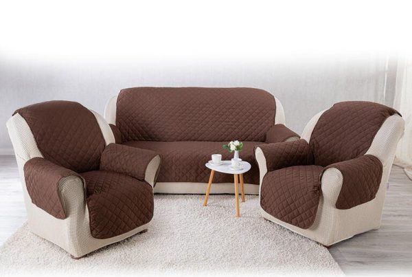 Přehozy s područkami béžová/hnědá