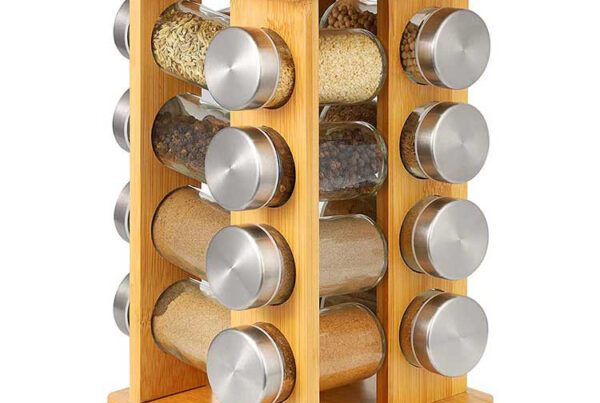 Bambusový stojan na koření, 16 kusový