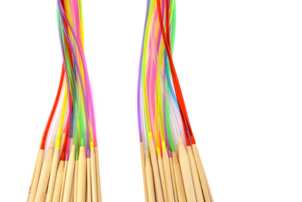 Sada kruhových bambusových jehlic